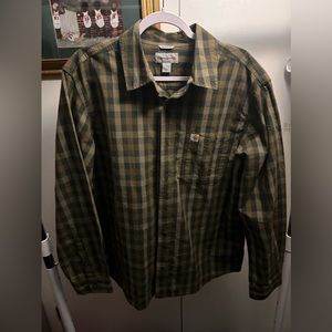 Carhartt plaid button up shirt Men’s Large